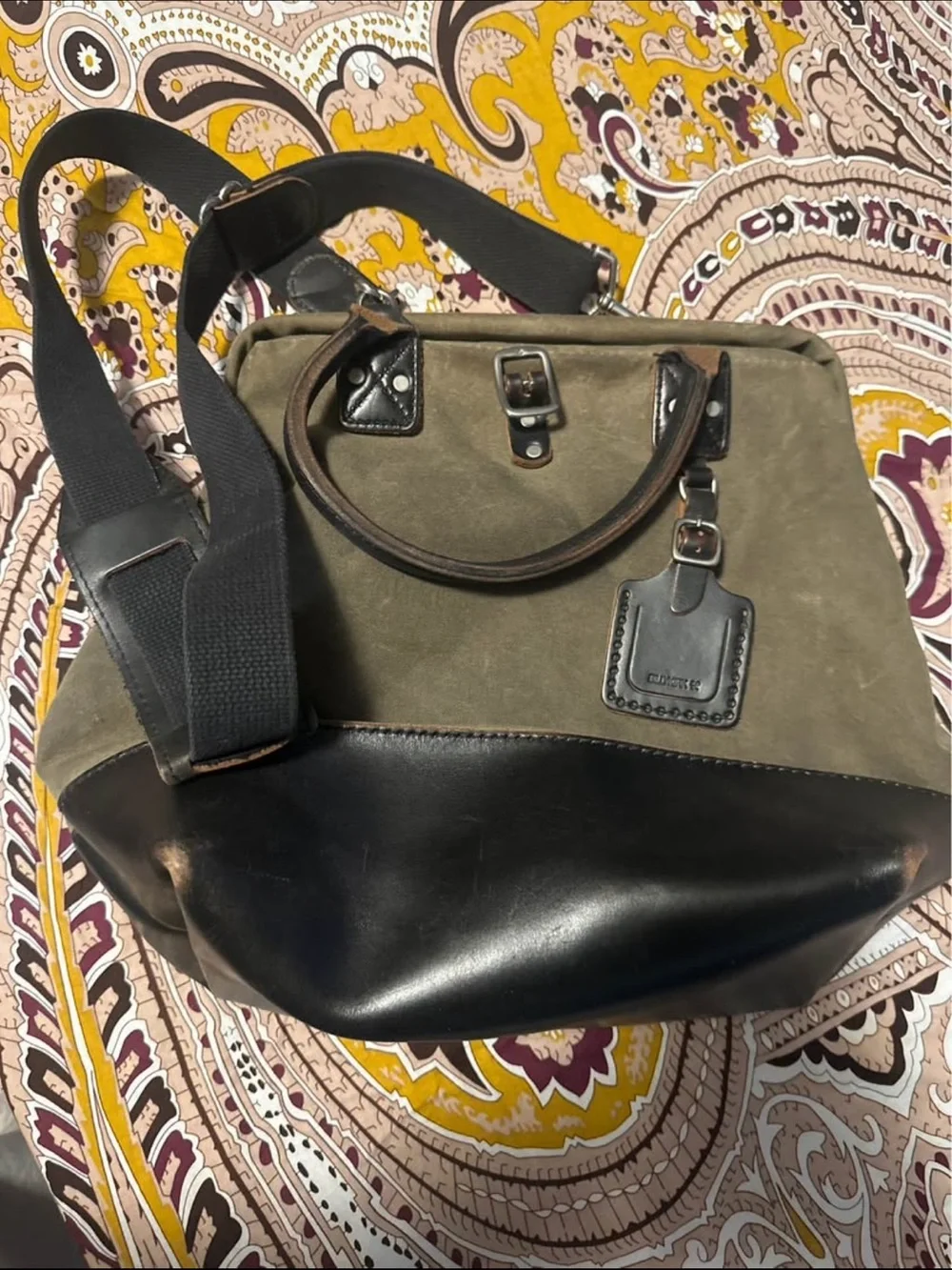 RARE Billykirk No. 164 MWC 16” Carryall Olive Canvas Leather Made in USA